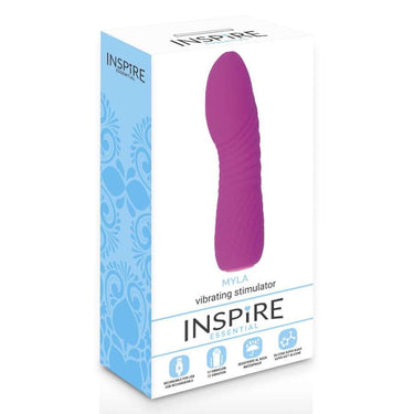 Vibratore Myla in silicone ipoallergenico, curvo e ricaricabile